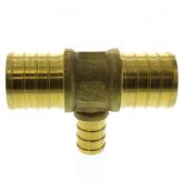 1" PEX x 1" PEX x 1/2" PEX Brass Tee (Lead Free)