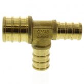 3/4" PEX x 1/2" PEX x 1/2" PEX Brass Tee (Lead Free)