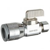 dahl 1/2" Quick-Grip x 3/8" OD Comp, Straight Stop