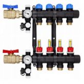 3-Loop 1" Composite Radiant Heat Manifold w/ Flow Meter