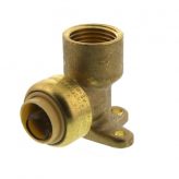 1/2" Push-Fit x 1/2" Female NPT 90 Elbow Drop Ear, Lead Free