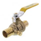 1" PEX x 1" PEX Ball Valve w/ Drain, Lead Free
