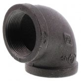 1-1/2" Black Malleable Iron 90 Elbow