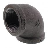 1-1/4" Black Malleable Iron 90 Elbow