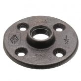 Black Malleable Floor Flanges