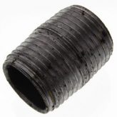 1/2" x Close (1-1/8") Black Steel Nipple (Sch 40)