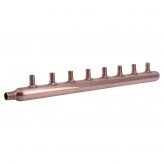 Copper 3/4" F1807 (Crimp) Inlet x 1/2" F1807 (Crimp) 8-port Closed End Manifold
