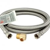 60" Braided Hose Dishwasher Install Kit w/ 3/8" MIP Elbow