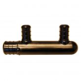 Poly 3/4" F1807 (Crimp) Inlet x 1/2" F1807 (Crimp) 2-port Closed End Manifold