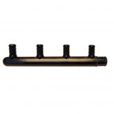 Poly 3/4" F1807 (Crimp) Inlet x 1/2" F1807 (Crimp) 4-port Closed End Manifold