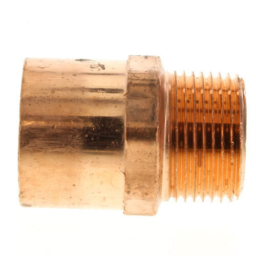 1-1/4" C x 1-1/4" Male NPT Threaded Copper Adapter 