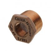 1" Male NPT x 1/2" Female NPT Brass Bushing (Lead Free)