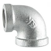 1/2" x 3/8" Galvanized Malleable Iron 90 Elbow