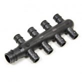 Poly 3/4" F1960 x 1/2" F1960 Opposing Port Manifold, 8 Ports Closed