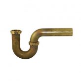 OS&B 1-1/2" Rough Brass P-trap, 20 Gauge