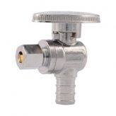 1/2" PEX (F1807) x 1/4" OD Comp Quarter Turn Angle Stop, Lead Free