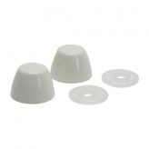 Fluidmaster 7115 White Toilet Bolt Caps (Pair)