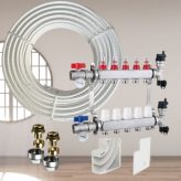The products needed to rough in a radiant floor system