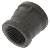 1-1/2" x 1-1/4" Black Malleable Reducing Coupling