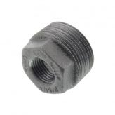 1-1/4" x 1/2" Black Malleable Bushing