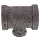 1/2" x 1/2" x 1/8" Black Malleable Iron Tee