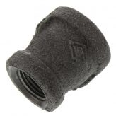 1/2" x 3/8" Black Malleable Reducing Coupling