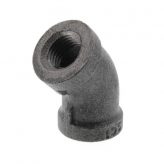 1/4" Black Malleable Iron 45 Degree Elbow