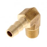 1/4" Hose Barb x 1/8" Male Pipe 90 Degree Brass Elbow (Lead Free)