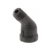 1/8" Black Malleable Street 45 Degree Elbow