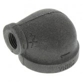 1" x 1/4" Black Malleable Reducing 90 Degree Elbow