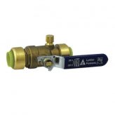 1/2" Push-Fit Ball Valve w/ Drain, Lead Free