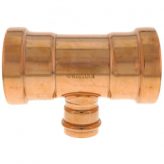 2-1/2" x 2-1/2" x 1-1/4" Copper Press-Fit Tee