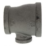 2" x 1-1/2" x 3/4" Black Malleable Iron Tee