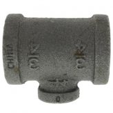 3/4" x 3/4" x 1/4" Black Malleable Iron Tee