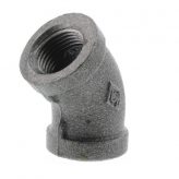3/8" Black Malleable Iron 45 Degree Elbow