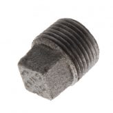 3/8" Black Malleable Plug
