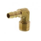 3/8" Hose Barb x 1/4" Male Pipe 90 Degree Brass Elbow (Lead Free)