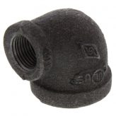 3/8" x 1/8" Black Malleable Reducing 90 Degree Elbow