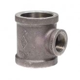 3/8" x 3/8" x 1/8" Black Malleable Iron Tee