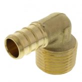 1/2" MIP x 1/2" PEX Brass Elbow (Lead Free)
