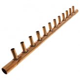 1" Male Solder (Sweat) Copper Manifold w/ 1/2" Solder, 12 Outlets