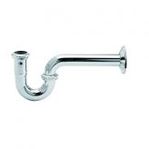 1-1/2" Chrome P-trap w/ Shallow Flange, 22 Gauge