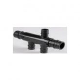Poly 3/4" F1960 x 1/2" F1960 Opposing Port Manifold, 3 Ports Open