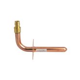 1/2" F1960 Copper Stub Out Elbow, 3-1/2" x 6" with Flange (Lead Free)