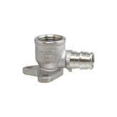 1/2" Stainless Steel F1960 Expansion Pex x 1/2" Female NPT Drop Ear 90 Degree Elbow