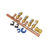 3/4" Inlet x 1/2" Outlet Push-fit Manifold with Valves 4 Port Closed End