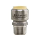 1/2" Stainless Steel Push-Fit x 3/4" Male NPT Adapter