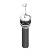 OS&B 3636 1-1/4” Chrome Lav Drain w/ Plug & Chain,  C.O. without Overflow