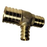 1" PEX x 3/4" PEX x 1/2" PEX Brass Tee (Lead Free)