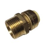 3/4" Push-Fit x 1" Male NPT Adapter, Lead Free